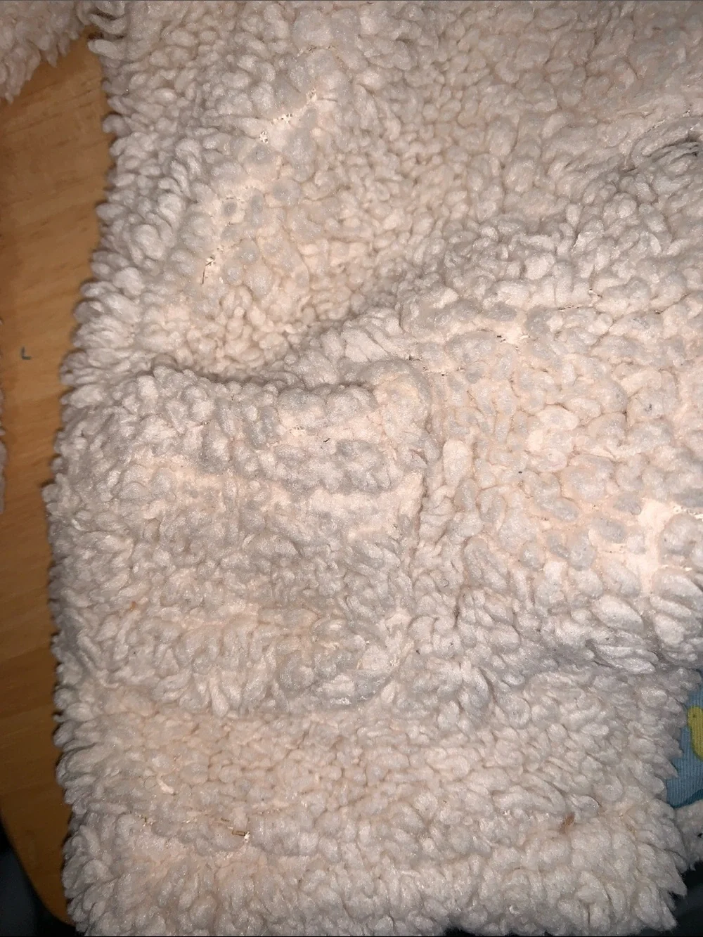 Baby Boden Cream Sherpa Hooded Puffer with Bear-Ear Hood